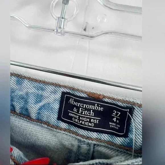 Abercrombie & fitch Annie high rise girlfriend side zip jeans Size 27 - Picture 2 of 3